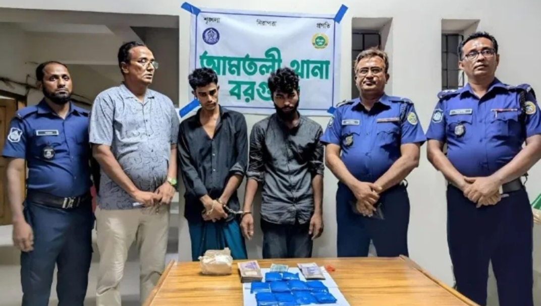 বরগুনায় ১৯০০ পিস ইয়াবা উদ্ধার, সাবেক ছাত্রদল নেতাসহ আটক ২।