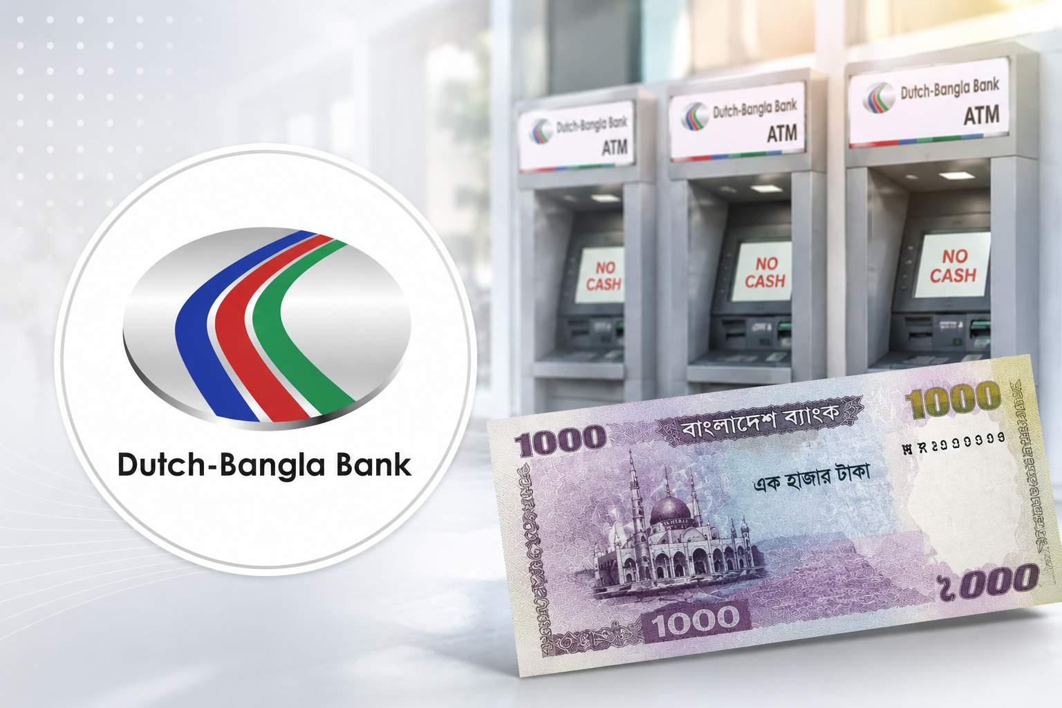ডাচ-বাংলা ব্যাংকের এটিএমে নগদ টাকার সংকট, কারণ হিসেবে বাংলাদেশ ব্যাংকের সরবরাহ ঘাটতির কথা বলছেন সংশ্লিষ্টরা