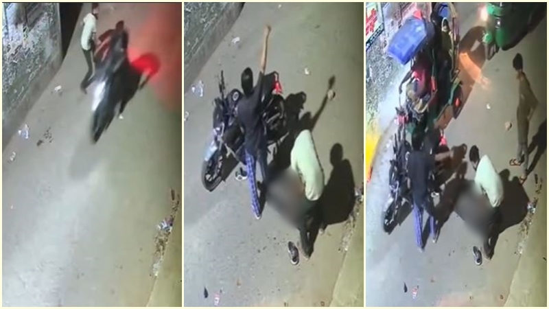 শেওড়াপাড়ায় মাথায় ইট মেরে মোটরসাইকেল ছিনতাই